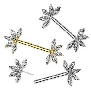 Nännikoru, Lux Titanium Barbell -titaaninen push in tappi (hopea)