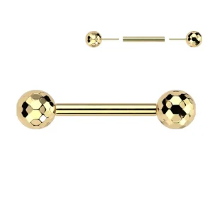 Nännikoru, Titanium Nipple Barbell -titaaninen push in tappi (kulta)