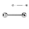 Nännikoru, Titanium Nipple Barbell -titaaninen push in tappi (hopea)
