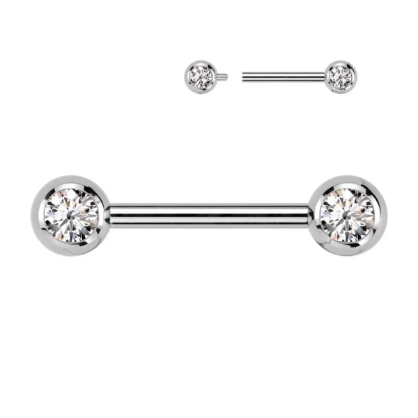 Nännikoru, Titanium Nipple Barbell -kirkas titaaninen nännitappi