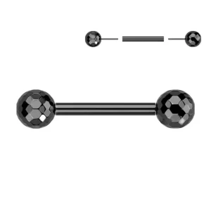 Nännikoru, Titanium Nipple Barbell -titaaninen push in tappi (musta)