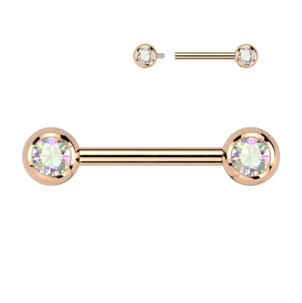 Nännikoru, Titanium Nipple Barbell -titaaninen nännitappi (ruusukulta)