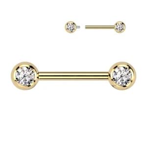 Nännikoru, Titanium Nipple Barbell -titaaninen nännitappi (kulta)