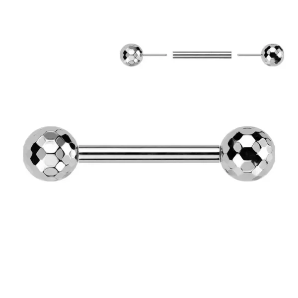 Nännikoru, Titanium Nipple Barbell -titaaninen push in tappi (hopea)