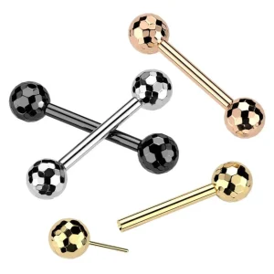 Nännikoru, Titanium Nipple Barbell -titaaninen push in tappi (kulta)