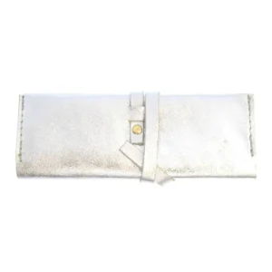 Pochette à bijoux Harmony -nahkainen korujen säilytyskäärö (hopea)