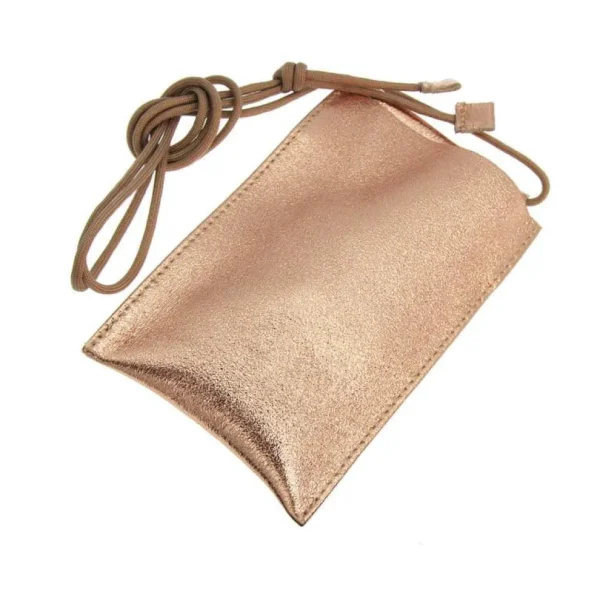 Pochette pour Smartphone -nahkainen puhelinlaukku (ruusukulta)