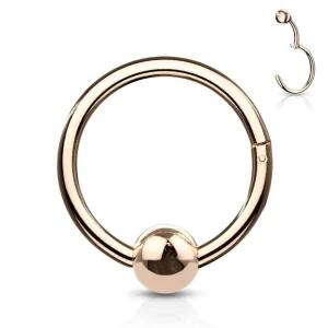 PPREMIUM COLLECTION | Ruusukullanvärinen BCR clicker-lävistysrengas