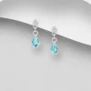 PREMIUM COLLECTION | Annika -turkoosit hopeakorvakorut pisaralla