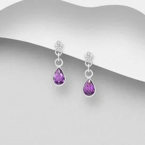 PREMIUM COLLECTION | Annika -violetit hopeakorvakorut pisaralla