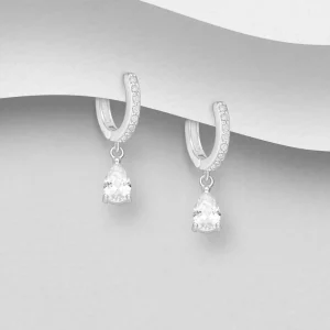 PREMIUM COLLECTION | Filippa -kirkkaat hopearenkaat kristalleilla