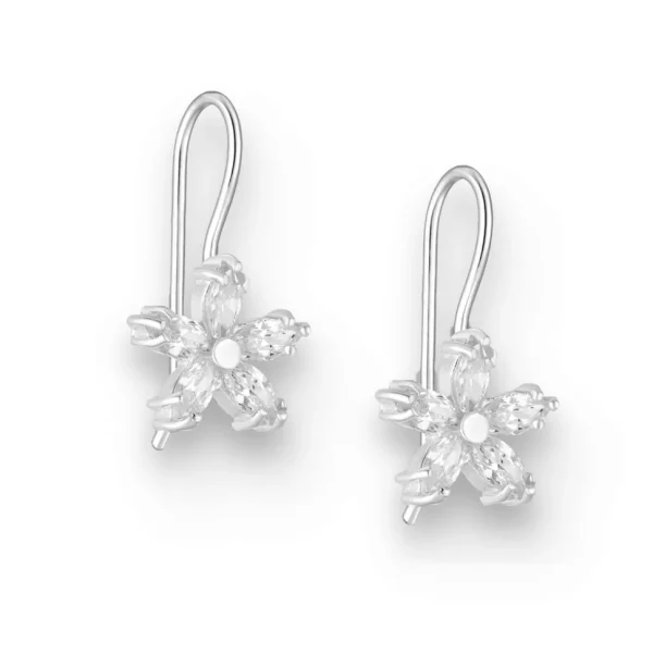 PREMIUM COLLECTION | Flora -kirkkaat hopeakorvakorut kukkakoristein