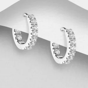 PREMIUM COLLECTION | Solveig -kirkkaat hopearenkaat kristalleilla