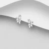 PREMIUM COLLECTION | Agneta -kirkkaat lehdenmuotoiset hopeanapit