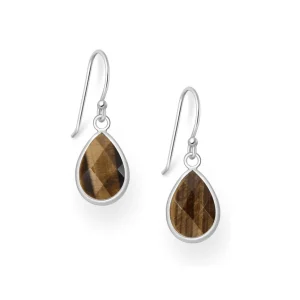 PREMIUM COLLECTION | Beata -hopeakorvakorut tiikerinsilmäpisaralla