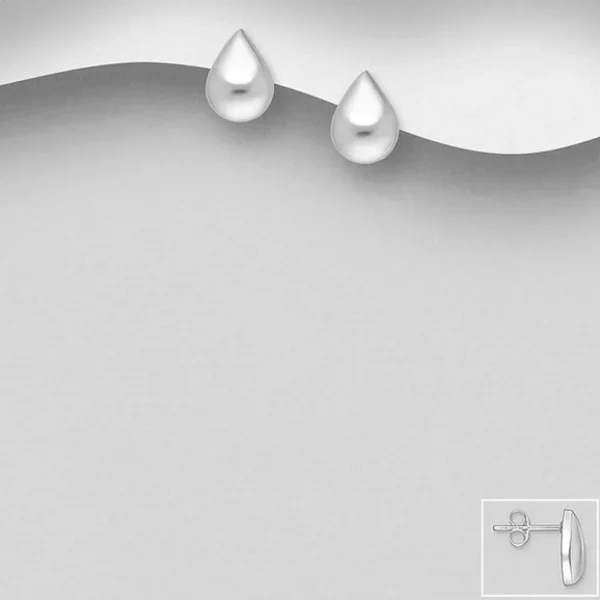 PREMIUM COLLECTION | Benita -pisaranmuotoiset hopeanapit