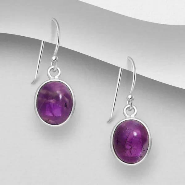PREMIUM COLLECTION | Cecilia -hopeakorvakorut ametistilla