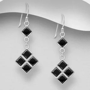 PREMIUM COLLECTION | Christa -mustat hopeakorvakorut