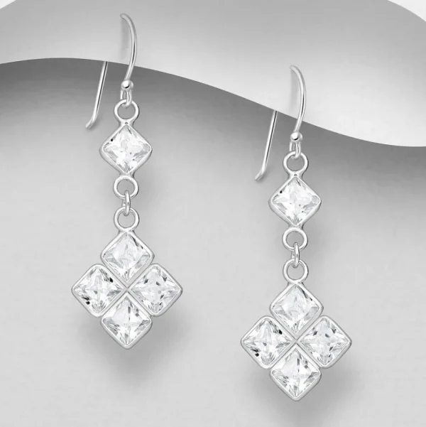 PREMIUM COLLECTION | Christa -kirkkaat hopeakorvakorut