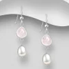 PREMIUM COLLECTION | Daniela -hopeakorvakorut ruusukvartsilla