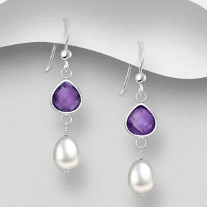 PREMIUM COLLECTION | Daniela -hopeakorvakorut ametistilla