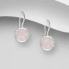 PREMIUM COLLECTION | Evelina -hopeakorvakorut ruusukvartsilla