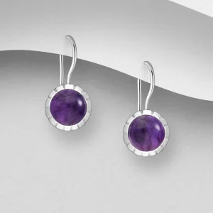 PREMIUM COLLECTION | Evelina -hopeakorvakorut ametistilla