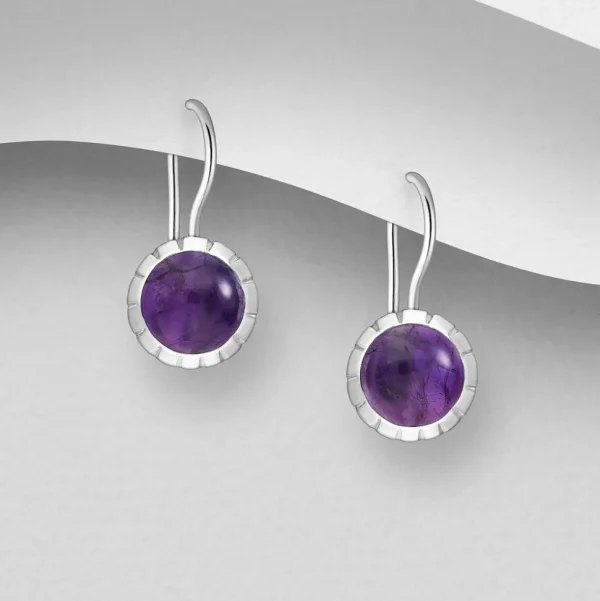 PREMIUM COLLECTION | Evelina -hopeakorvakorut ametistilla