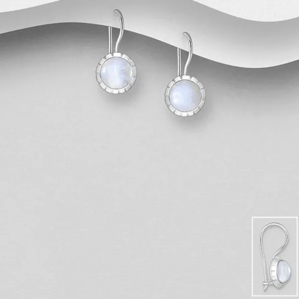 PREMIUM COLLECTION | Evelina -hopeakorvakorut kuukivellä