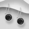 PREMIUM COLLECTION | Gunilla -mustakiviset hopeakorvakorut
