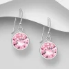 PREMIUM COLLECTION | Gunilla -vaaleanpunaiset hopeakorvakorut