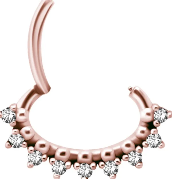 PREMIUM COLLECTION | Kivellinen ruusukulta septum & daith clicker