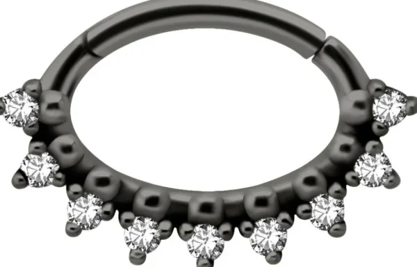 PREMIUM COLLECTION | Kivellinen musta septum & daith clicker