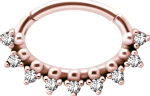 PREMIUM COLLECTION | Kivellinen ruusukulta septum & daith clicker