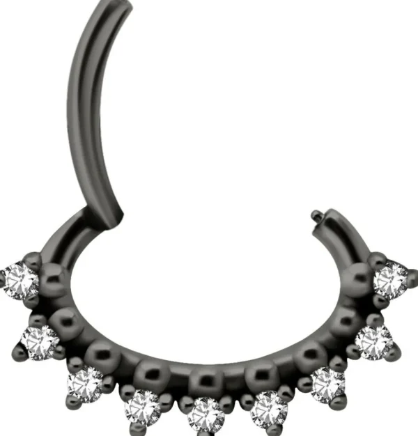PREMIUM COLLECTION | Kivellinen musta septum & daith clicker