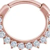 PREMIUM COLLECTION | 14K-24K siro ruusukulta & zirconia clicker