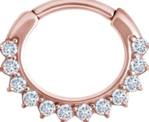 PREMIUM COLLECTION | 14K-24K siro ruusukulta & zirconia clicker