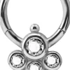 PREMIUM COLLECTION | Koristeellinen smiley clicker iensuojalla (hopea)