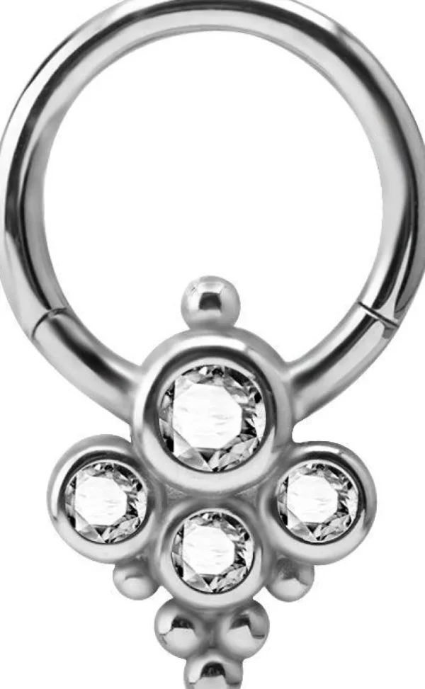 PREMIUM COLLECTION | Koristeellinen smiley clicker iensuojalla (hopea)