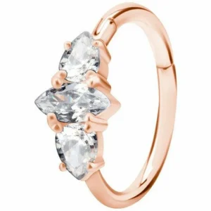 PREMIUM COLLECTION | Koristeellinen ruusukulta conch & daith clicker