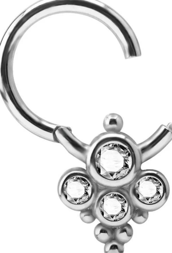 PREMIUM COLLECTION | Koristeellinen smiley clicker iensuojalla (hopea)