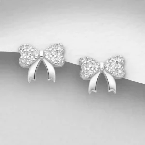 PREMIUM COLLECTION | Linda -kirkkaat rusetinmuotoiset hopeanapit