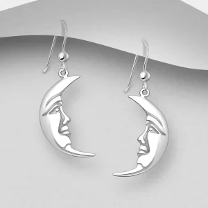 PREMIUM COLLECTION | Moon -kuunsirppihopeakorvakorut