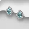 PREMIUM COLLECTION | Natalia -vaaleansiniset pisarahopeanapit