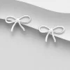 PREMIUM COLLECTION | Petit Bow -rusetinmuotoiset hopeanapit