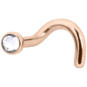 PREMIUM COLLECTION | Siro titaaninen kirkas nenänappi (ruusukulta)