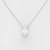 PREMIUM COLLECTION | Sylvia -kirkas hopeakaulakoru pisaralla