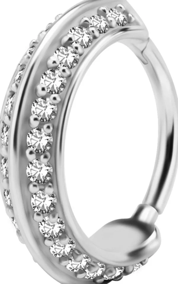 PREMIUM COLLECTION | Upea kirkaskivinen kaksipuolinen clicker (hopea)