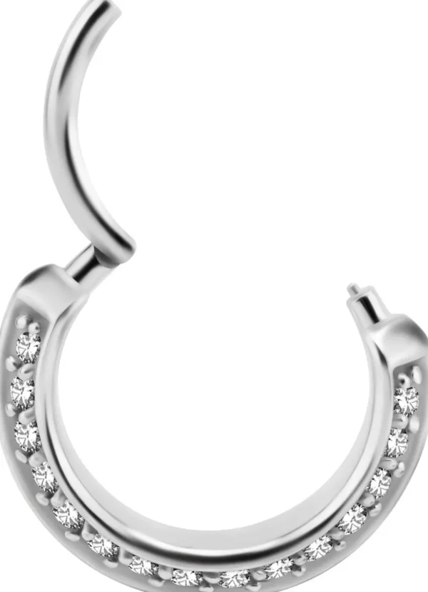 PREMIUM COLLECTION | Upea kirkaskivinen kaksipuolinen clicker (hopea)