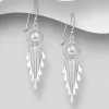 PREMIUM COLLECTION | Astrid -modernit hopeiset helmikorvakorut
